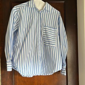 AYR Deep End Button Down blue stripe xs